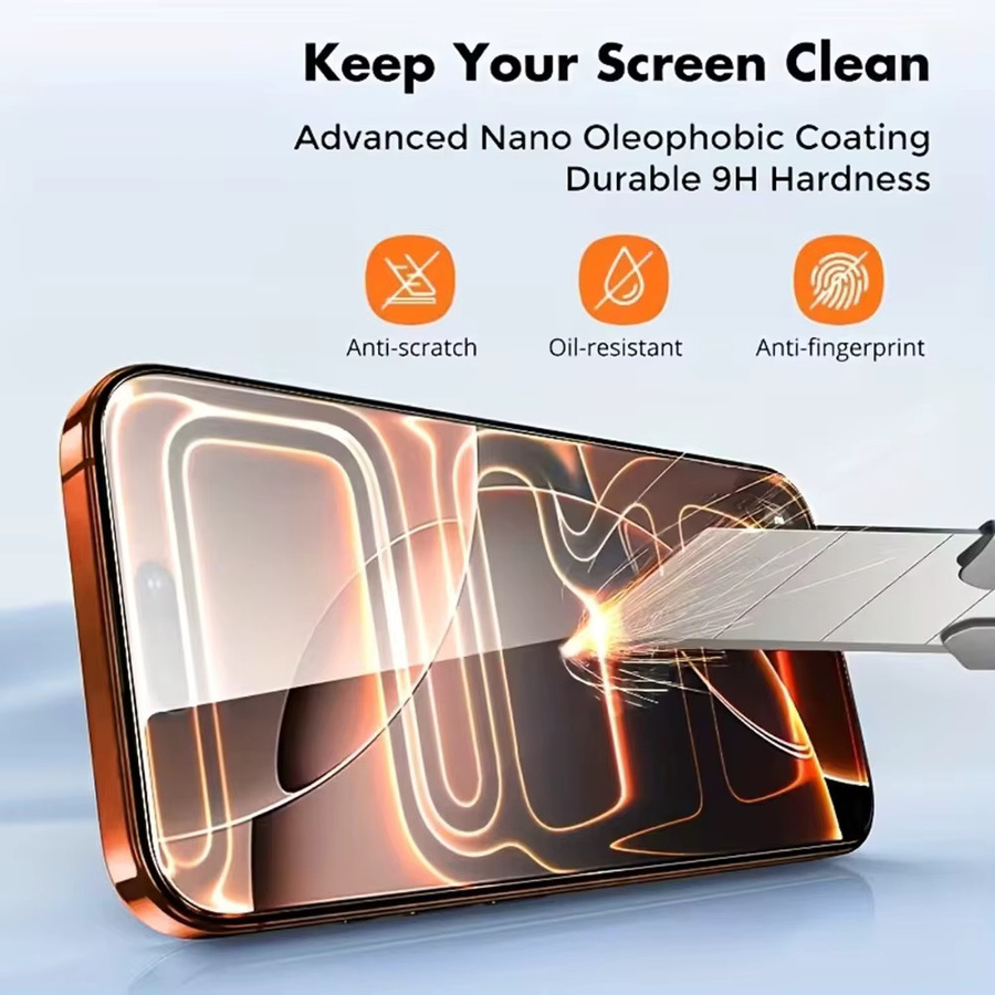 NNBILI 2 Stück HD-Schutzglas für iPhone 17, transparent, 9H Härte und kratzfest - Bild 4