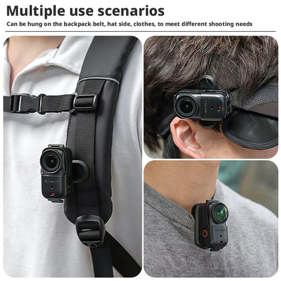 DJI Osmo Nano Rucksack-Clip in Schwarz, 360 Grad drehbarer Schnellverschluss-Clip mit Anti-Drop-Funktion für dein Vlog-Zubehör - Bild 5