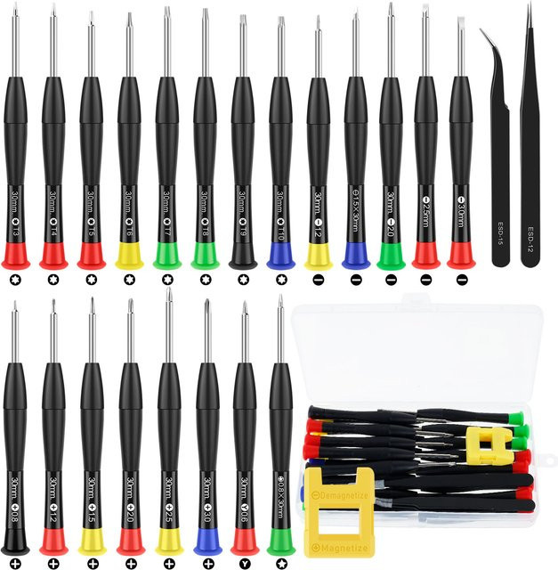 Toorise Magnetisches Mini-Schraubendreher-Set mit Aufbewahrungsbox für Uhren, Brillen, Schmuck und Elektronik - Bild 1