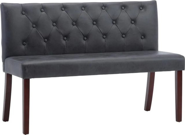 vidaXL Sitzbank im Retro-Stil mit Knopfmuster in Grau, Breite: 120 cm, Höhe: 49 cm, Tiefe: 52 cm - Bild 1