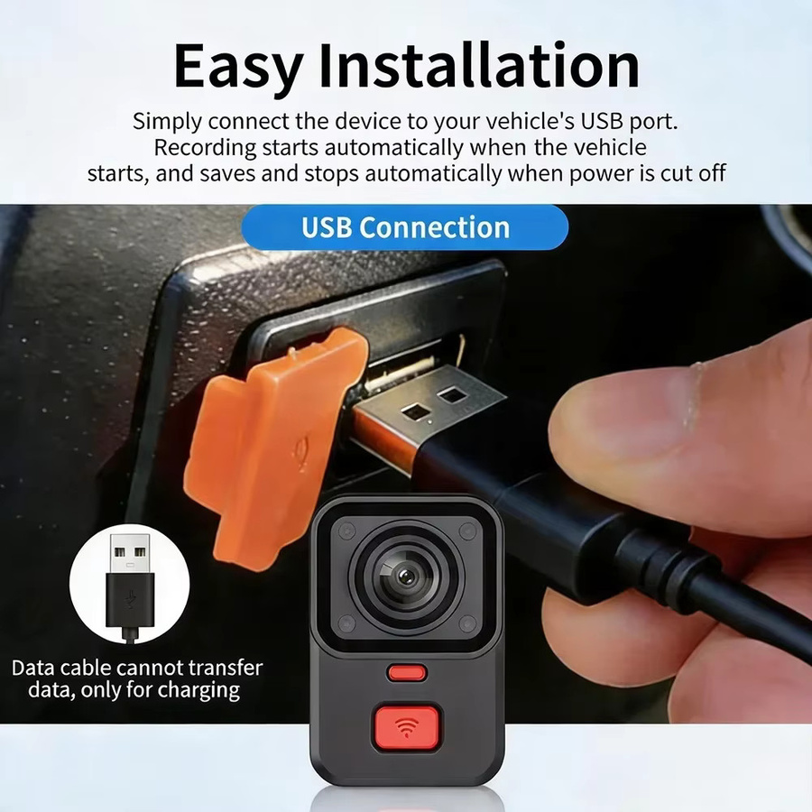 WDSZKMYF Motorrad-Dashcam mit Einzel- oder Doppellinse, wasserdichte Action-Camera mit 2K Front-DVR, 480P Rückkamera, GPS und Nachtsicht, Schwarz - Bild 5