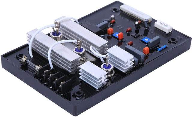 Koogeelife AVR Generator Spannungsregler Einphasig 2 Drähte für Diesel Bürstenloser Generator in Schwarz - Bild 1
