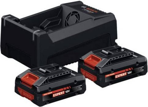 Bosch Professional Starter-Set mit 2x EXBA18V-40 Akkus und GAL 12V/18V-80 Ladegerät, 18 V, 4 Ah Li-Ion, Schwarz - Bild 1