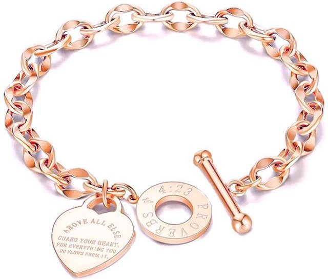 SwiftNex Herzgliederarmband, Titan, Gold, Damen - Bild 1