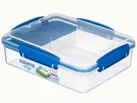 sistema Lunchbox Snack Attack Duo TO GO in Multicolour und Transparent mit Trennwand, mikrowellenfest und spülmaschinenfest - Bild 1