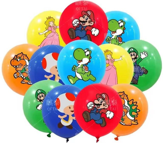 Discover Intime Super Mario Ballon-Kollektion, 10-teiliges Set, 12 Zoll - Bild 1