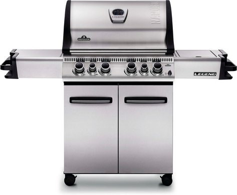 Napoleon Gasgrill Legend 485 in Silber mit 6 Brennern, Unterschrank und Grillfläche: Breite: 68 cm, Tiefe: 46 cm - Bild 1