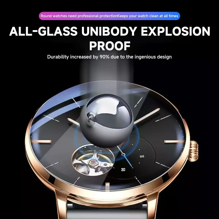 CHIICSMART Schutzfolie aus gehärtetem Glas, Smartwatch, Unisex - Bild 3
