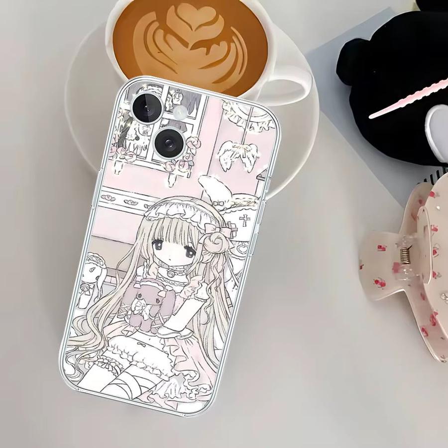 Transparente Chobits Handyhülle für Apple iPhone 11 bis 17 Pro Max und weitere Modelle - Bild 2