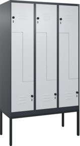 C+P Z-Spind Classic PLUS Gestell mit 6 Fächern, Farbe Anthrazit/Grau/Schwarz, B/H/T: 120 x 212 x 50 cm - Bild 1