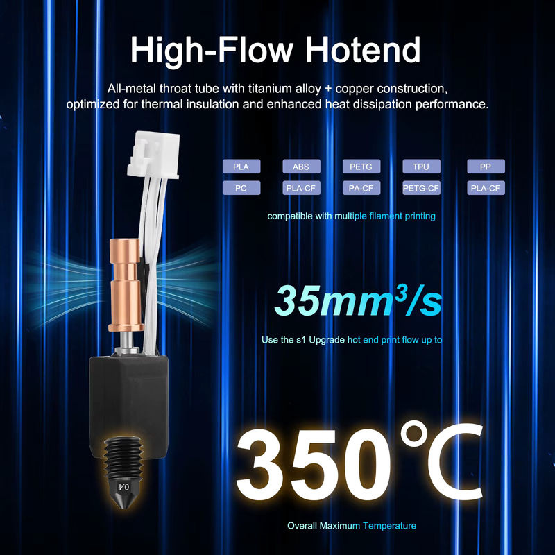 Anycubic Voll-Metall-Hotend-Kit für Anycubic Kobra S1 / S1 Combo mit 100K Keramik-Heizdüse ohne PTFE für 3D-Drucker-Teile - Bild 3