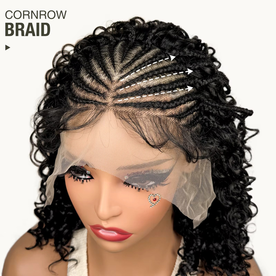 Utimate Lace Front Braids Perücke, synthetisch, 16 Zoll, Damen - Bild 3