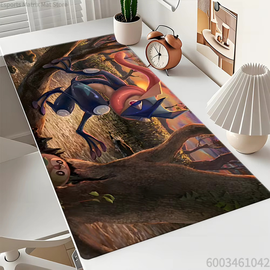 Potdemiel Pokemon Greninja Sunset Forest Scene Anime Gaming Mouse Pad, Große Schreibtischunterlage für PC und Laptop, Mehrfarbig - Bild 3