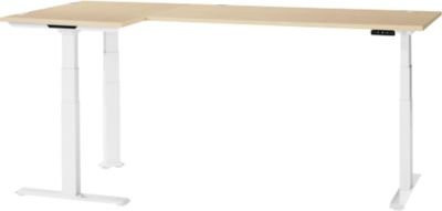 Schäfer Shop Genius Winkelschreibtisch Modena Flex elektrisch höhenverstellbar Ahorn/weiß B: 200 cm, T: 160 cm - Bild 1