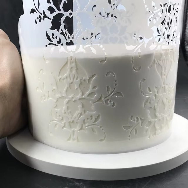 YOMDID 10er Set Fondant Kuchen Mesh Druck Form zum Dekorieren von Desserts und Torten in Weiß - Bild 1