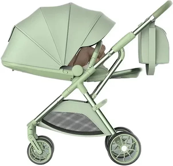 LUVCHAIN Tragbarer Klappbarer Zweiwege-Multifunktions-Buggy mit Wickeltasche in Grün - Bild 1