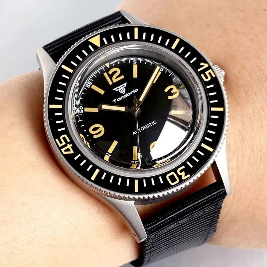 Tandorio Taucheruhr, Automatik, Edelstahl, Saphirglas, 40 mm, Herren - Bild 2