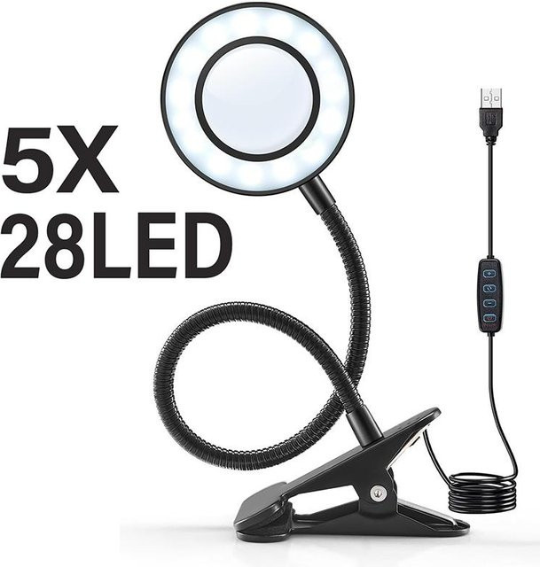 Leselupe mit LED-Beleuchtung, 5/10x - Bild 1