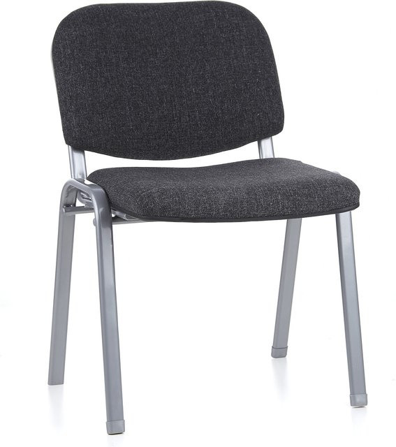 hjh OFFICE Vierfußstuhl XT 600 S in Anthrazit Grau mit Stoffbezug und stapelbarer Funktion - Bild 1