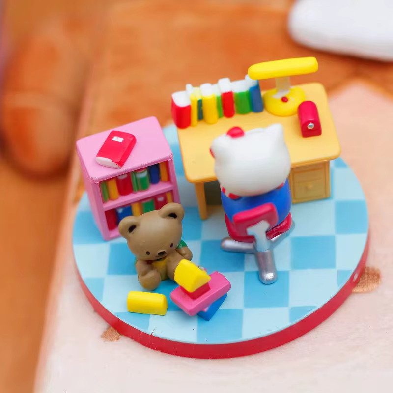Sanrio Kt Cat Worker Figuren, Blindboxen, Miniatur-Szenen - Bild 3