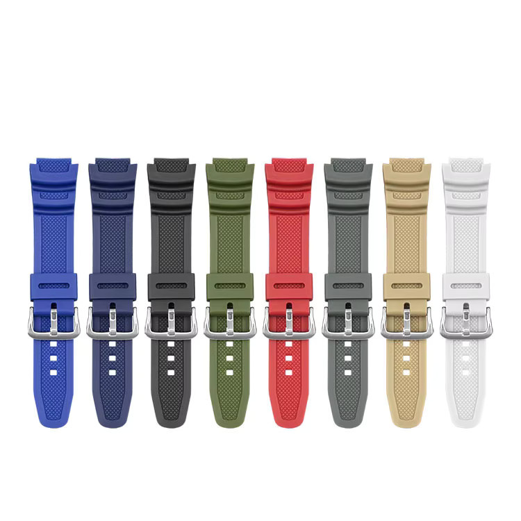 CASIO Uhrenarmband, Kautschuk, Silikon, Schwarz, Unisex - Bild 2