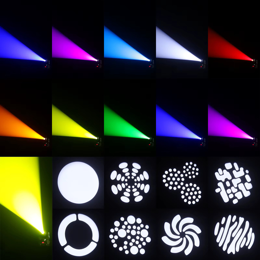 DJXFLI 75W LED Moving Head Scheinwerfer mit RGB-Effekten in Schwarz - Bild 5