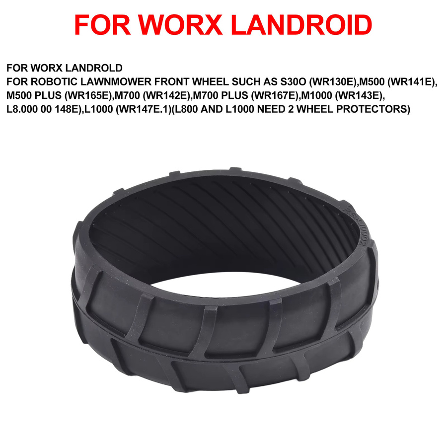 Worx Radschutz XL Vorderrad-Profilabdeckung in Schwarz für Roboter-Rasenmäher M500 M700 S300 M1000 - Bild 5