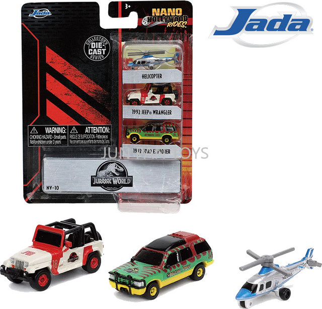 Jada Toys Nano Hollywood Rides Jurassic Park, Druckguss-Autos, 3-teiliges Set, ab 3 Jahren - Bild 1