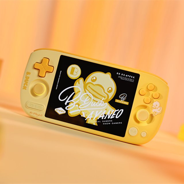 AYANEO Pocket AIR Mini Retro Android Handheld-Spielekonsole mit 4,2-Zoll-Bildschirm und MTK Helio G90T in Gelb - Bild 1