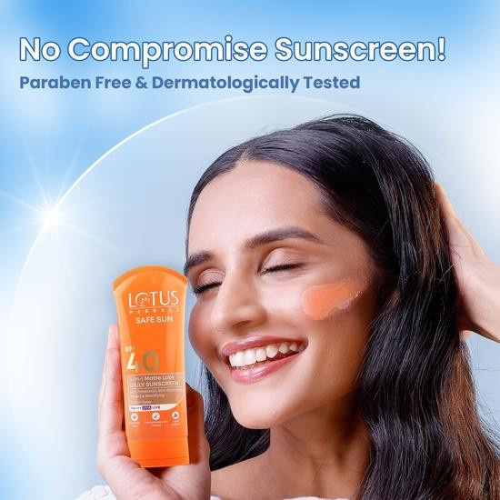 Lotus Herbals Safe Sun 3-In-1 Sonnenschutzmittel SPF 40, 100g, Unisex - Bild 4