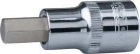 KS Tools CHROMEplus Bit-Stecknuss Innensechskant kurz 1/2 Zoll in Silber - Bild 1