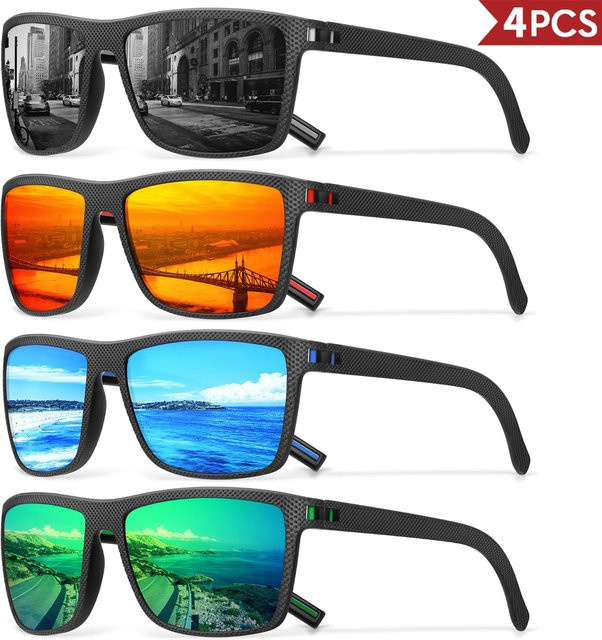 VEGUEROS Sonnenbrille, Vollrand, Kunststoff, multicolor, Unisex, polarisiert - Bild 1