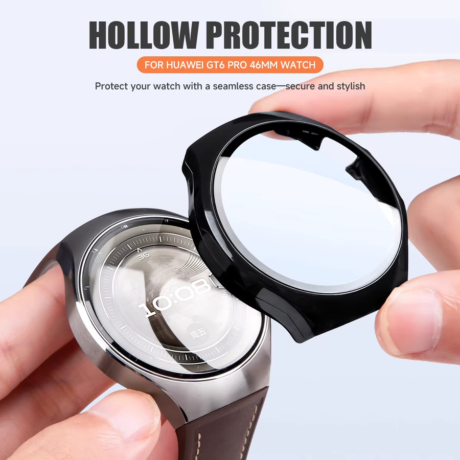 CAOWTAN Schutzhülle für Huawei Watch GT 6pro 46 mm, Kunststoff, Schwarz, Unisex - Bild 2