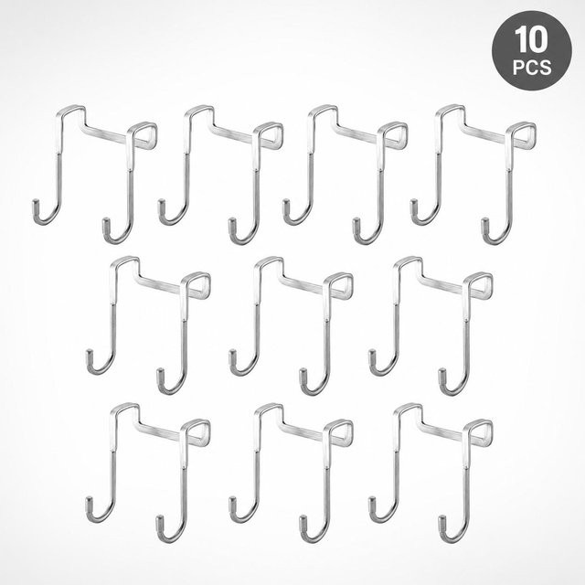 WIKHOSTAR S-förmige Haken aus Edelstahl in Silber für Küche, Badezimmer und Garten, 10 Stück - Bild 1
