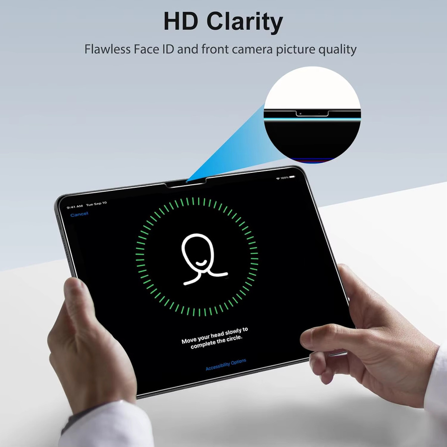 2 Stück Displayschutz aus gehärtetem Glas für Apple iPad Pro 13 Zoll 2024 M4, transparent - Bild 6