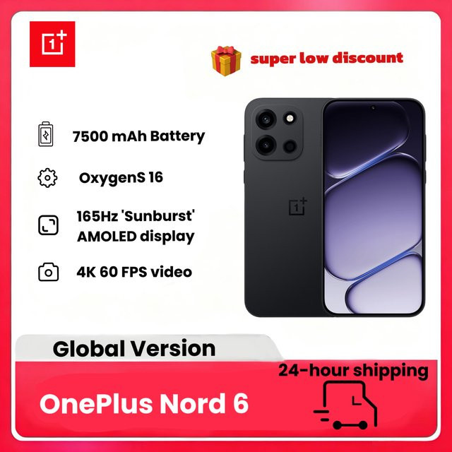 OnePlus Nord 6 Smartphone Globale Edition Schwarz mit 256 GB Speicher und 8 GB RAM - Bild 1
