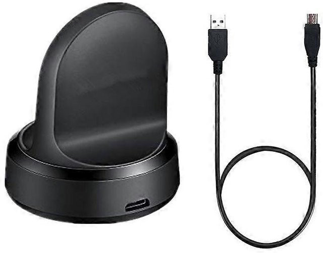 Nuvora Nest Kabellose Ladestation EP-YO805 für Samsung Galaxy Watch 46mm SM-R800 und 42mm SM-R810, Schwarz - Bild 1