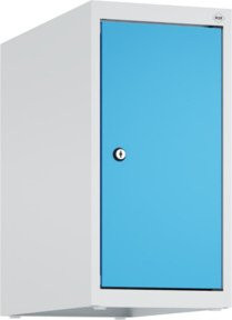 C+P Aufsatzschrank 7035/5012 mit Zylinderschloss und 1 Abteil, B/T/H: 50 x 25 x 50 cm, grau und blau - Bild 1