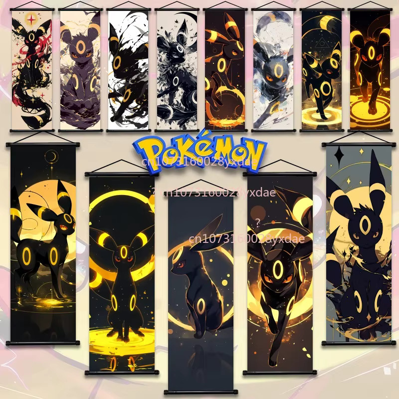 Takara Tomy Pokemon Umbreon Kunst-Rollbild Wanddeko aus Leinwand - Bild 2