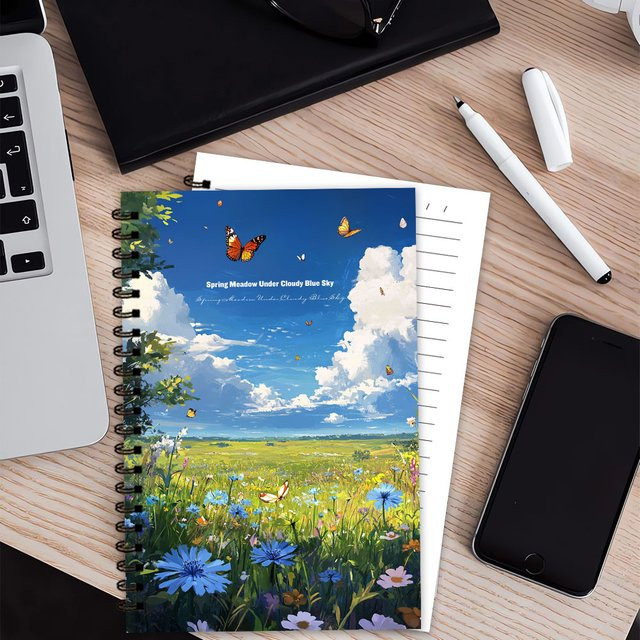 Spring Meadow Notizbuch mit linierte Seiten und Softcover in Multicolour für Damen und Herren - Bild 1