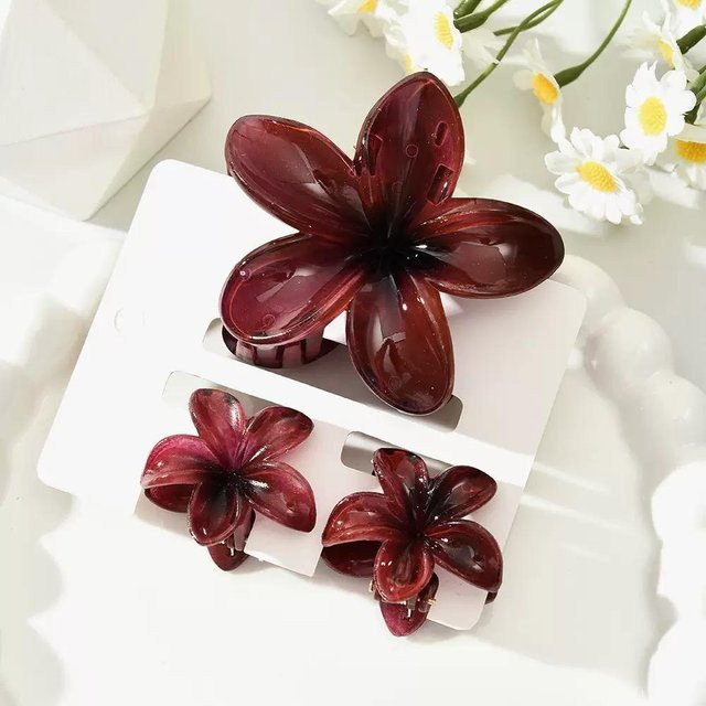YULIN Haarklammern, Frangipani Blume, Blau, Damen - Bild 1