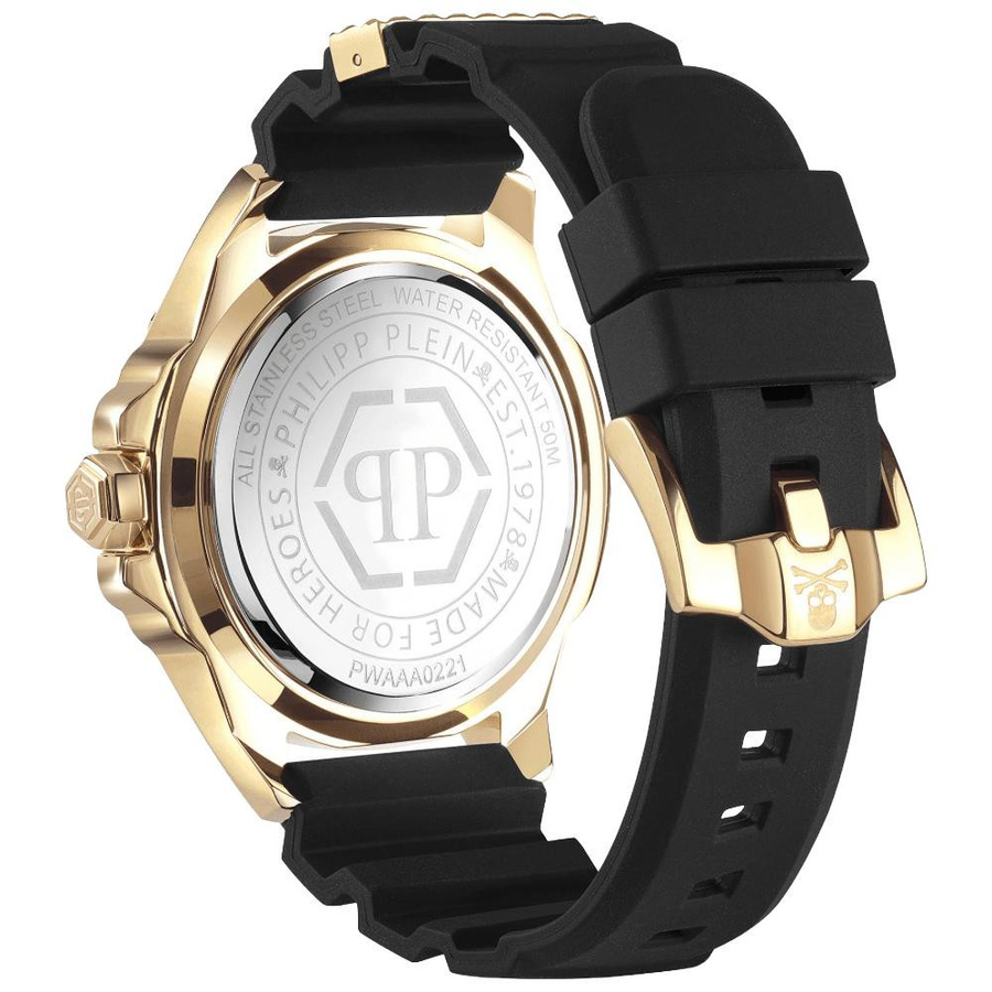 Philipp Plein Armbanduhr, Totenkopf, Quarz, Edelstahl, 44 mm, Herren - Bild 5