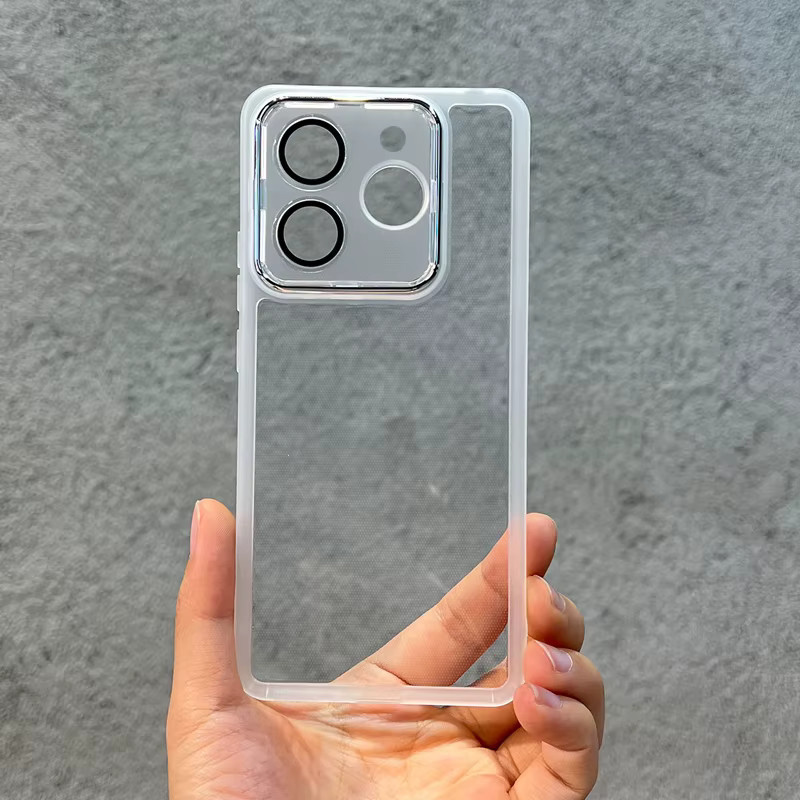 Stoßfeste Handyhülle für Realme Note 70, Realme Note 70T und Realme Narzo 80 Lite 4G mit Silikonrückseite, transparent - Bild 1