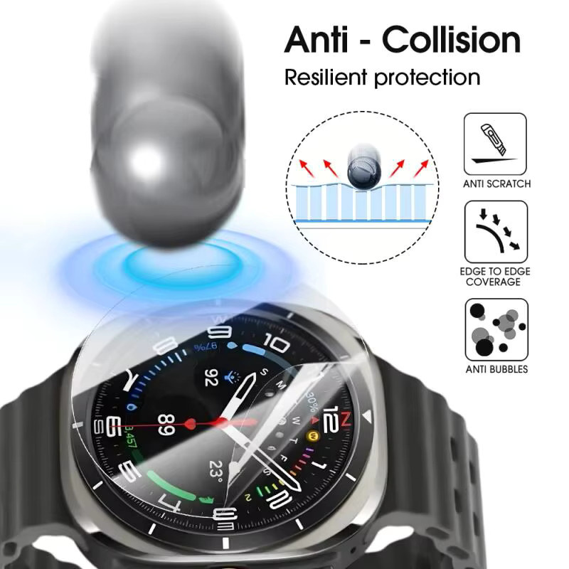 Samsung Glasfolie für Galaxy Watch 7 und Watch 7 Ultra, transparent - Bild 6