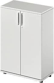 Schäfer Shop Genius Flügeltürenschrank TETRIS WOOD in Lichtgrau mit Soft-Close-Türen und Schloss, B/T/H: 80 x 42,1 x 116 cm - Bild 1
