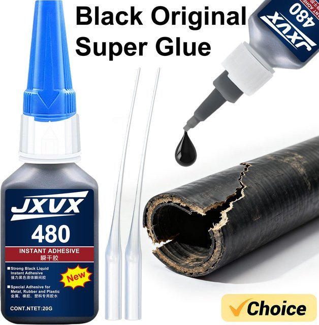 480 Original Schwarzer Gummikleber Super Strong Schnellklebstoff für Leder, Gummi, Holz und Metall, 20 g - Bild 1