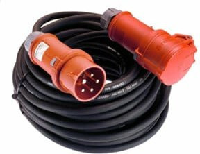 Schwabe CEE-Verlängerungskabel mit Phasenwender 32 A 400 V, 10 m, H07RN-F 5x6 mm², schwarz, IP44 - Bild 1