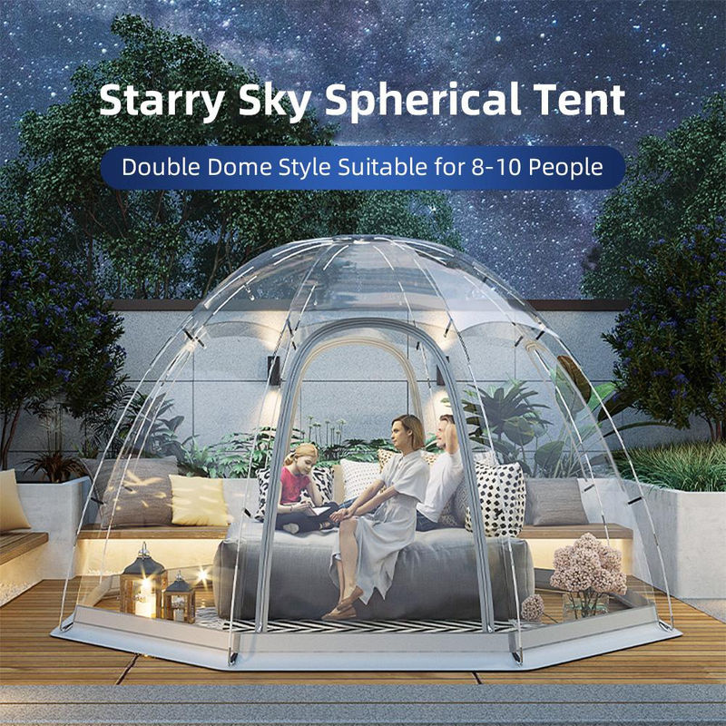TOMTOP JMS Transparentes Garten Party Zelt als Kuppel Pavillon und Mini Gewächshaus für 8-10 Personen mit Mückenschutz - Bild 7