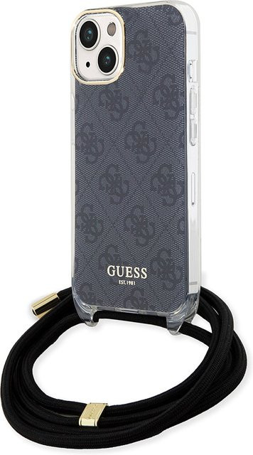 Guess Crossbody Hülle für Apple iPhone 15 in Schwarz mit 4G IML Print - Bild 1