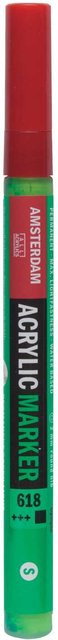AMSTERDAM Acrylic Marker Permanent Hellgrün mit 1-2mm Spitze - Bild 1